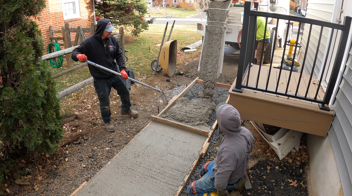 Sidewalks, walkways and flatwork concrete services
